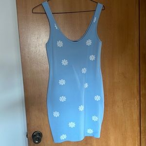 Light Blue Daisy Flower Dress